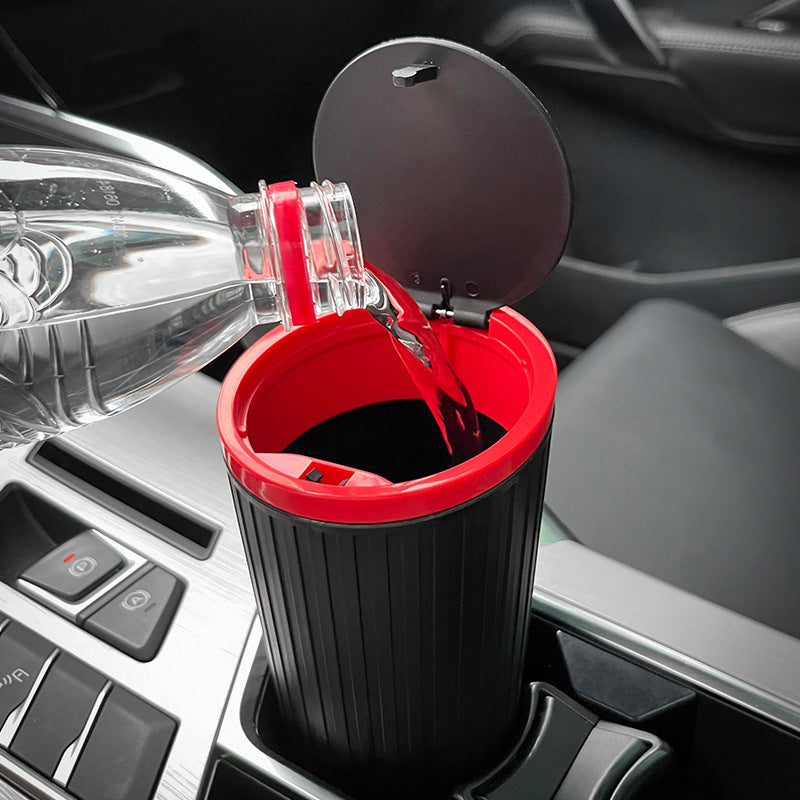 Waterproof Car Cup Trash Can with Lid – Mini Auto Garbage Bin, Leak-Proof Cup Holder Waste Container